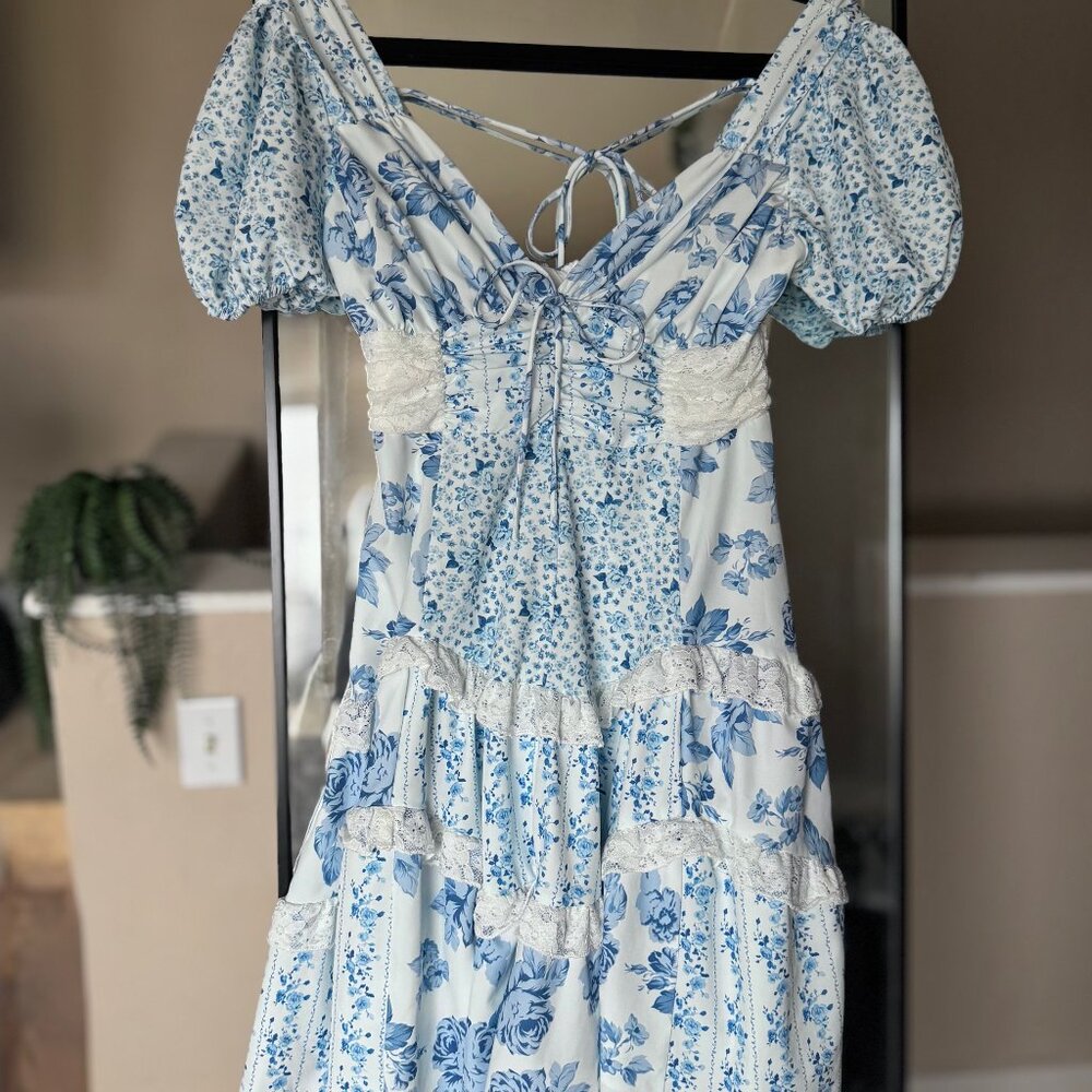 NWOT Patchwork Floral Mini Dress